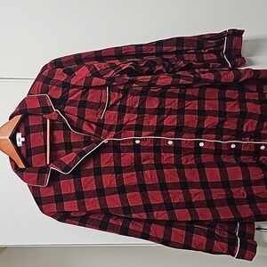 Knix pajamas XXL Red Buffalo Plaid Check Nightshirt only worn twice! Holiday